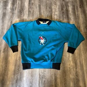 VTG 90s Menswear Embroidered Golf Crewneck Sweatshirt Sz L Golfcore